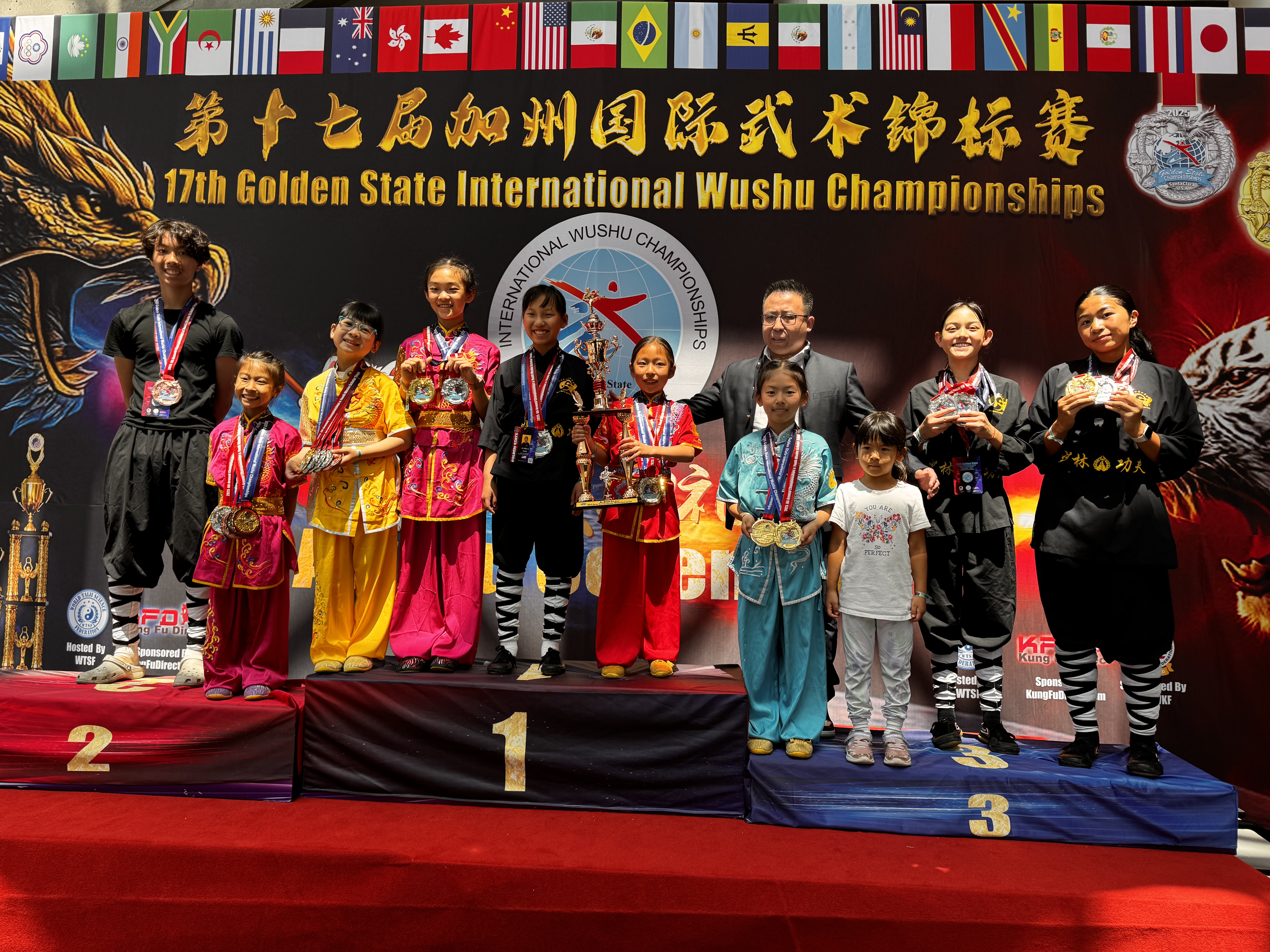 Students at award ceremony at Golden State Championships