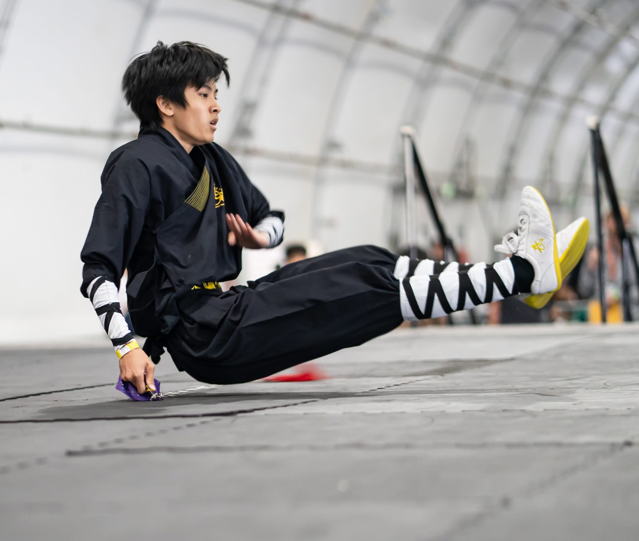 Student performing advanced ground technique