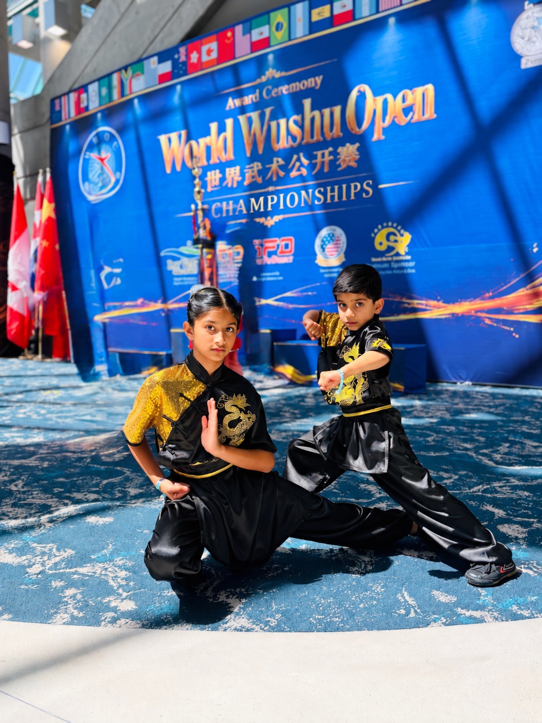 Student competing at the championship